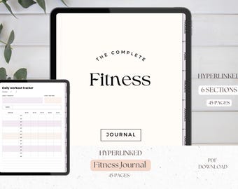 Hyperlinked Fitness Journal: Digital Workout Planner (PDF Download)