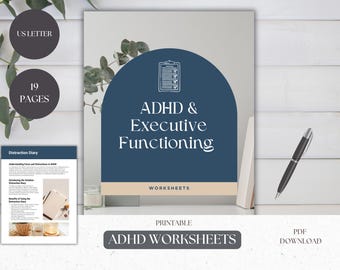 ADHD Executive Functioning Worksheets: Focus & Organization (PDF)