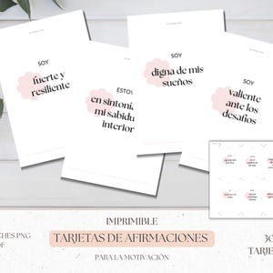 Tarjetas de Afirmações Imprimíveis em Español, Tarjetas Imprimíveis, Tarjetas Motivacionais