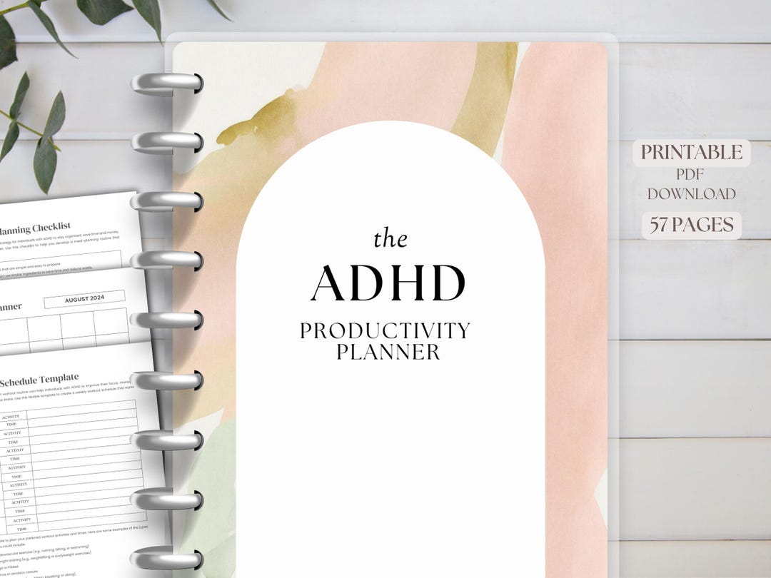 ADHD Productivity Planner PDF | Printable Daily Planner for ADHD Adults ...
