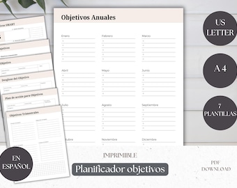 Goal Planner Printable: SMART Goals, Annual & Quarterly (PDF Download)