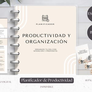 Planificador de productividad y organización imprimible - Organizador digital - planner en español - organizador de tareas