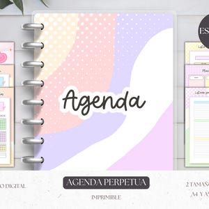 Agenda Perpetua Imprimible, Agenda A4 Sin Fechas, PDF para Organización Semanal y Diaria, Metas, Agenda A5 sin fechas, Planner en español