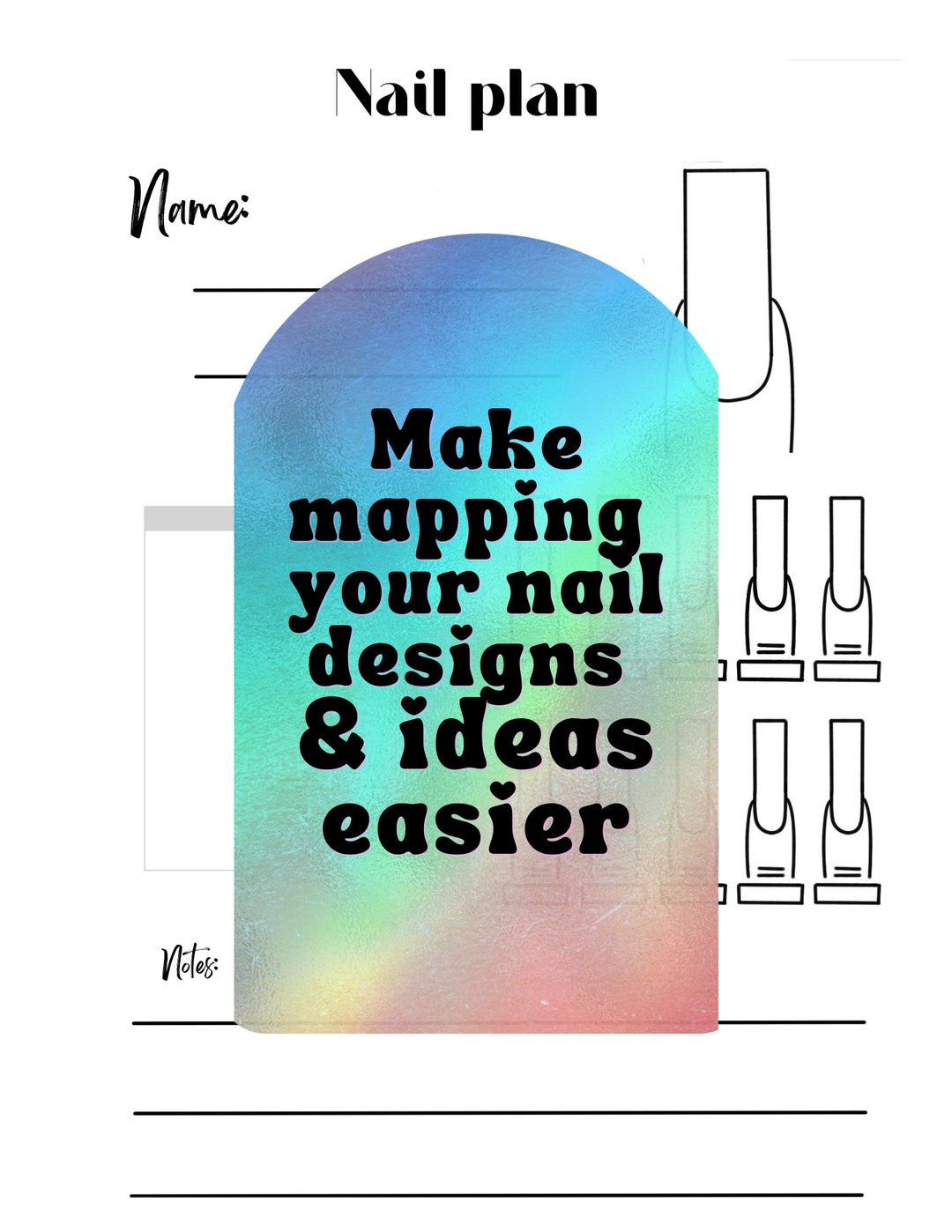 Nail Planner Procreate - Etsy