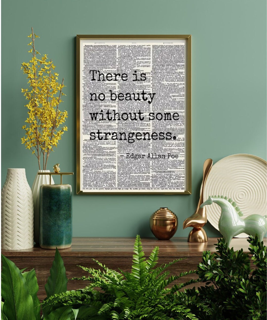 Edgar Allan Poe Quote Art Print Wall Art Decor Dictionary - Etsy