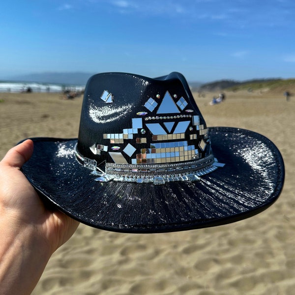 Bedazzled Black Cowgirl Hat - Etsy