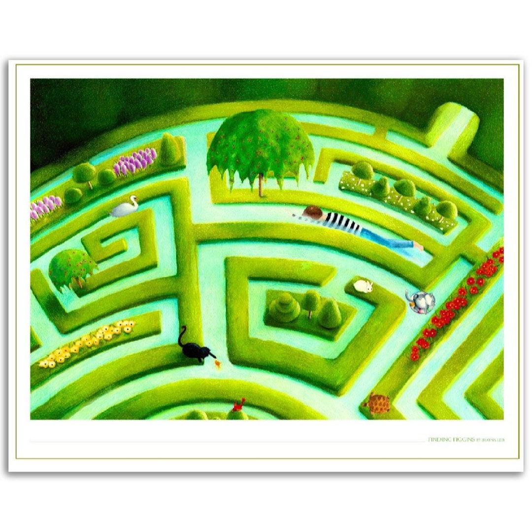 Large Semi-glossy Poster -labyrinth- From the Book Finding Figgins by ...