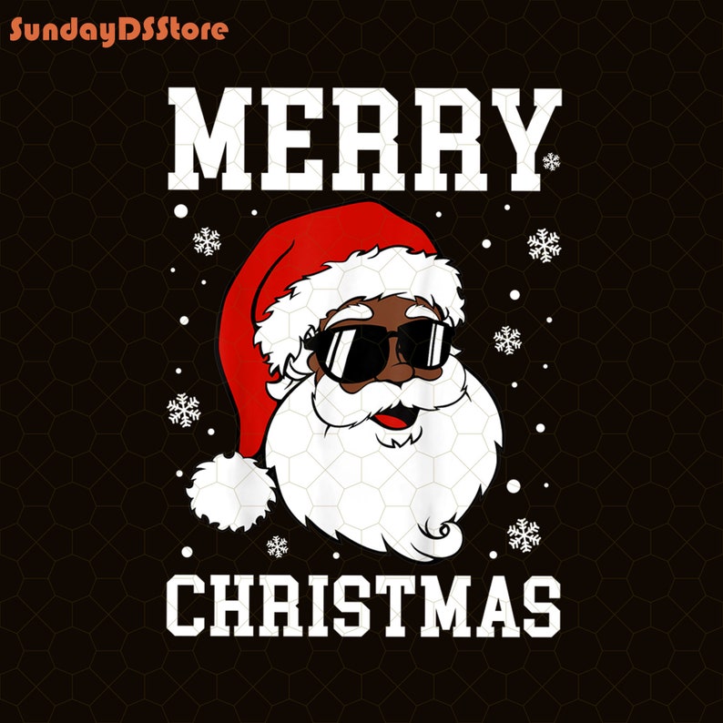 Black Santa Claus Believe Afro American Christmas Png, Black Santa Png