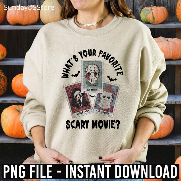 What's Your Favorite Scary Movie Halloween Png, Whats Your Favorite Png, Halloween Png, Scary Movie Png, Spooky Season Png, Horror Movie Png