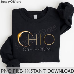 Ohio Total Solar Eclipse Png, April 8 Png,  Astronomy Lover  Png, Path of Totality Cities On Back Png, Astronomy Png, Ohio April 8 Png