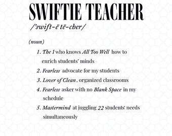 Swiftie Teacher Png, Teacher Gift Swift Png, Teacher Era Png, Teacher Eras Png,  Teacher Life Png,  Back to School Png, Teacher Gift Png