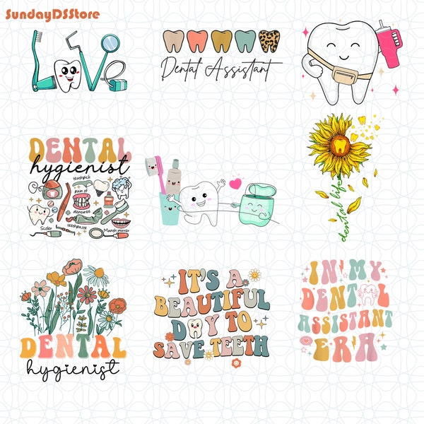 Retro Dental Bundle Png, Dental Squad Png, Funny Dentist Png, Dental Hygienist Png, Dental Assistant Png, Dental Student Png, Dental Office