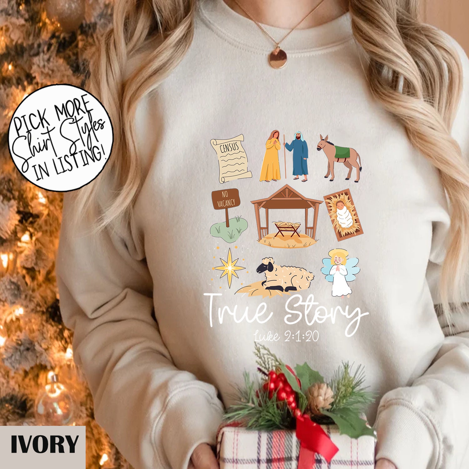 Nativity sweater sale