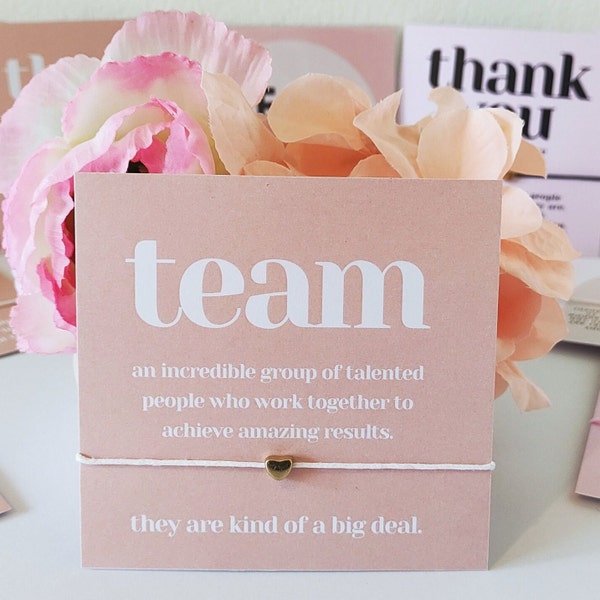 Team Appreciation Gift Staff Thank You Gift Team Building Day Co Workers Group Wish Bracelet Gift Volunteer Gift New Employee Team Group Gif