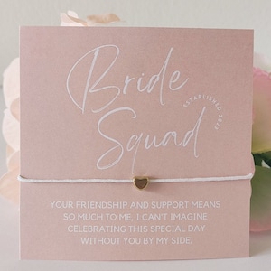 Regalos para el equipo de novias Regalos para damas de honor Gracias Regalos para el equipo de novias Pulseras para el equipo de novias Regalos para la fiesta de novias Chicas de novia Tribu de novias Hecho a medida