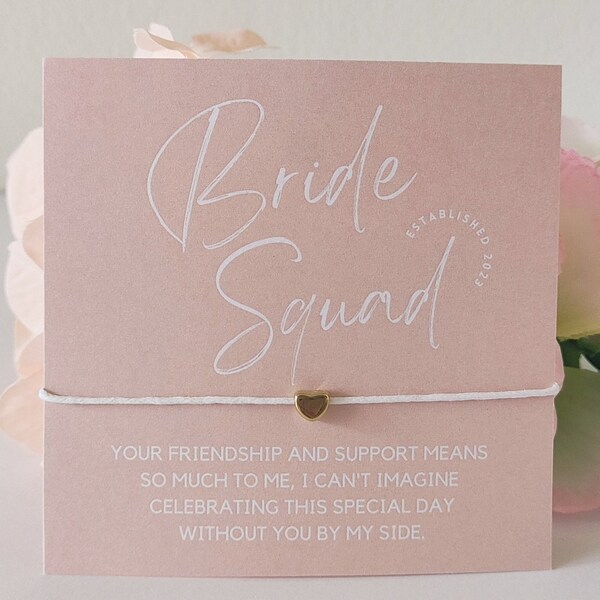 Bride Squad Gifts Bridesmaid Gifts Thankyou Bride Squad Favors Bride Squad Bracelets Bridal Party Gifts Brides Babes Bride Tribe Custom Made