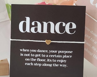 Personliga dansgåvor Anpassade önskearmband och kort för dansare Danslag Elever och tävlingar Balett Hiphop Jazz RnB Stepp Ballroom