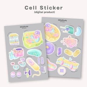 Cell Structure Digital Sticker by gillystudy