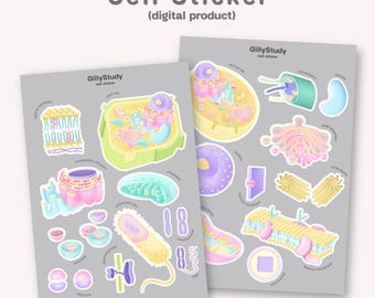 Cell Structure Digital Sticker by gillystudy