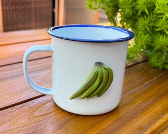 Tazza con un grappolo di banane. Tazza personalizzata, tazza da caffè, tazza regalo.