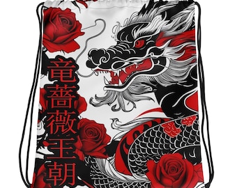 Raging Dragon Drawstring Bag