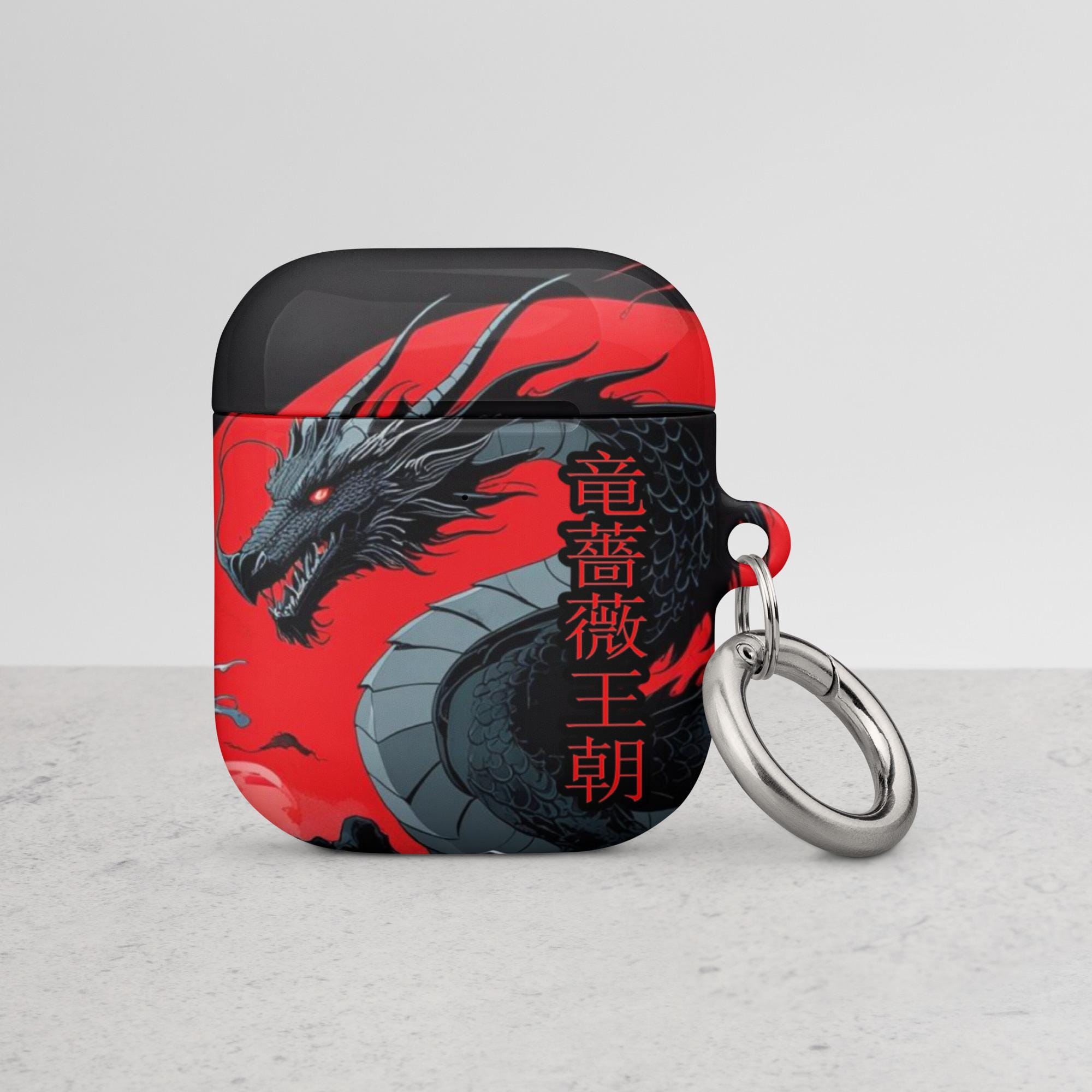 Red Moon Rose Dragon Case for AirPods®
