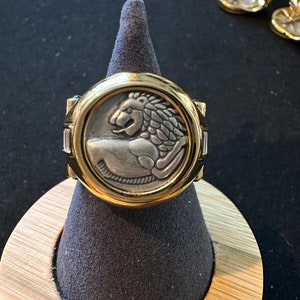 Ancient Roman coin “Lion” ring