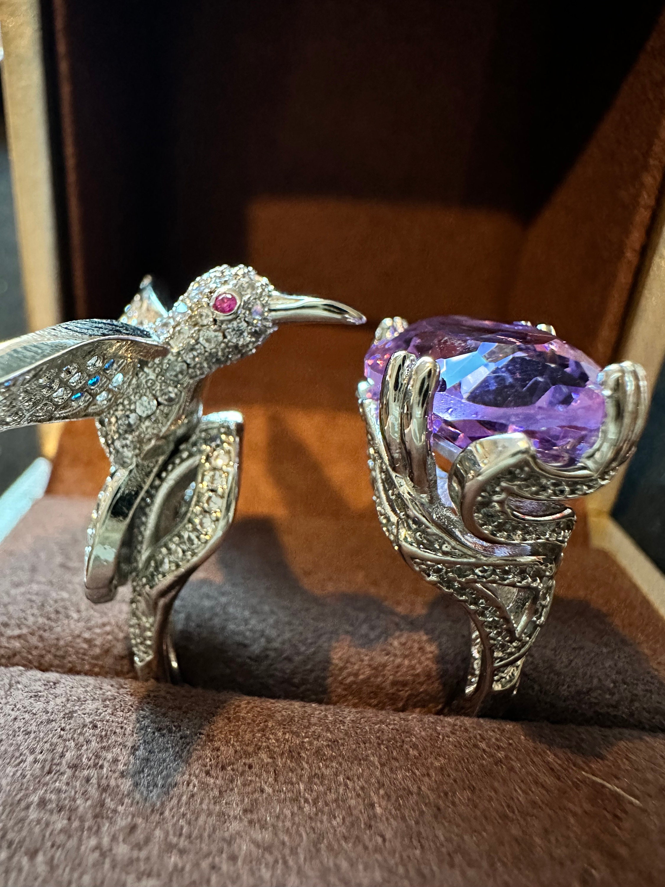 Hummingbird Diamond Ring - Etsy