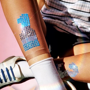 Luxury Birthday Age  |Custom Personalized Socks | Bespoke Tattoo Crystal Tights | Diamanté  Rhinestone Embellished |Bling Strass Fashion