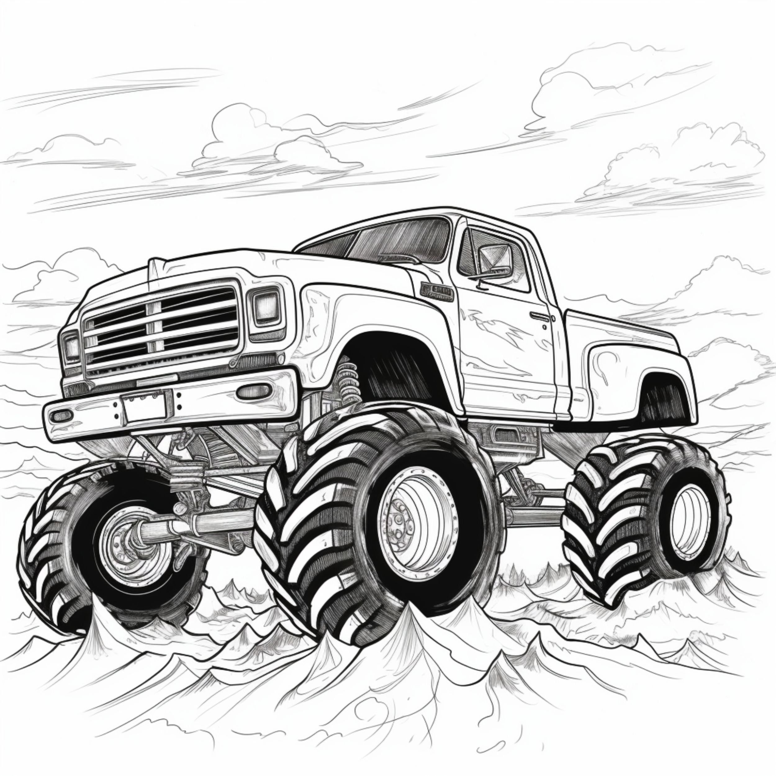 lifted ford truck coloring pages