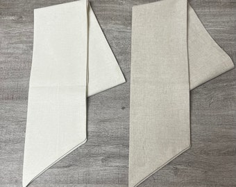 Personalized Linen Wreath Sash, Monogram Door Decor, Handmade Bow, Porch Accent