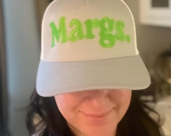 Margs Embroidered Retro Trucker Hat: Margarita Lover Gift