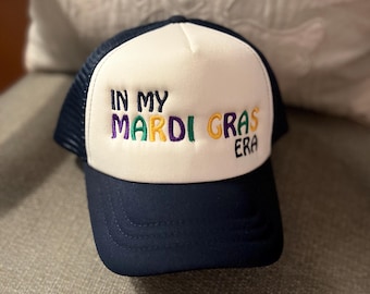 Mardi Gras Era Embroidered Trucker Hat