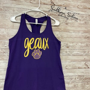 Gameday Tank Top, LSU Baseball, LSU Tank Top, Razerback TankTop, Geaux Tigers, Baseball