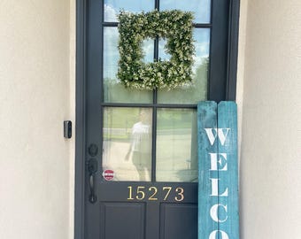 Greenery Door Wreath, Farmhouse Seasonal Porch Decor