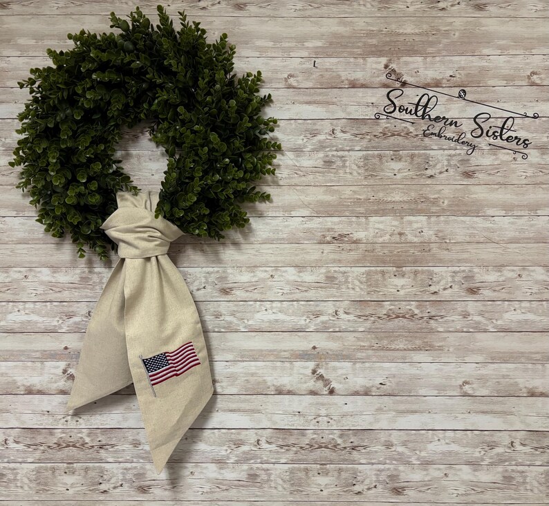 SouthernSistersEmb Wreath Sash - Thumbnail 3