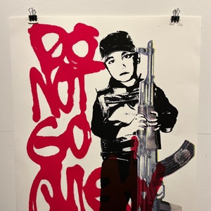 Handmade Contemporary Art ScreenPrint Poster -&quot;Going Quietly&quot;