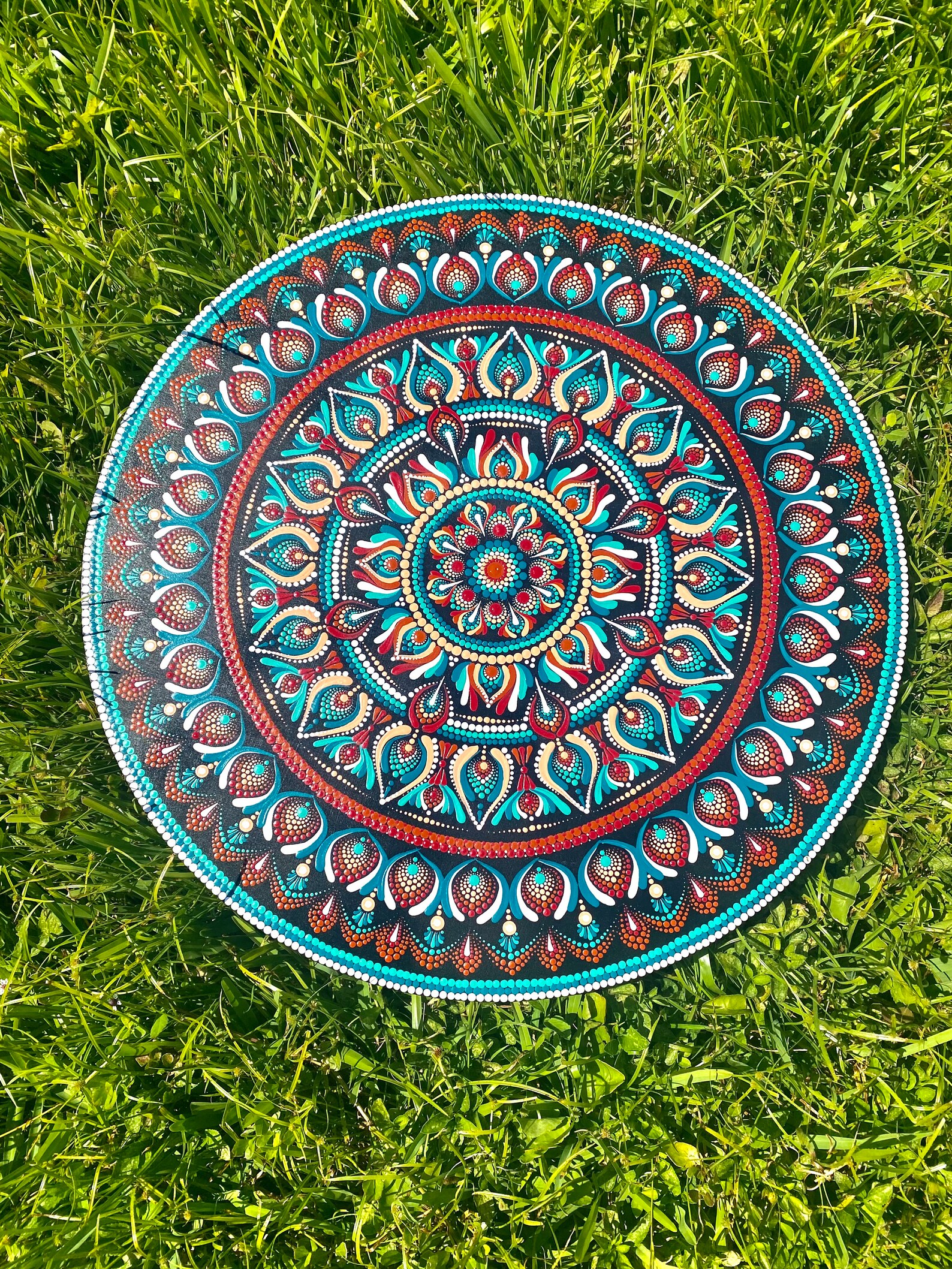 20 Handpainted Wooden Mandala Wall Decor Etsy