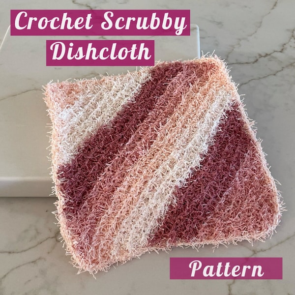 PATTERN ONLY: Crochet Scrubby Dishcloth