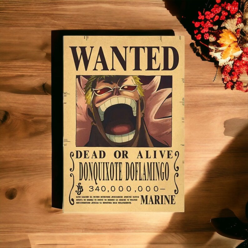 Strawhat Luffy Bounty Wanted Poster One Piece Pirate Crew Etsy Canada