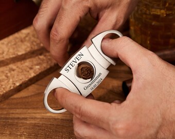 Personalized Groomsman Cigar Cutter,Engraved Cigar Cutter,Cigar Accessories,Father's Day Gift ,Groomsman  Gift ,Bachelor Party Favors