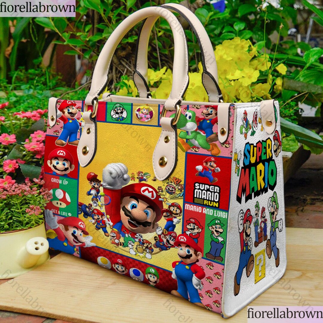 Super Mario Bros Handbag Super Mario Leather Bag Super Mario Etsy