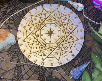 Metallic Color-Shift Pendulum Board with Crystal Pendulum – Iridescent Divination & Dowsing Tool for Energy Work