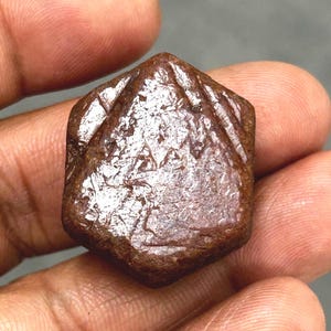 Raw Ruby Crystal Hexagon: July Birthstone Specimen, Sacred Geometry (184 Carats, 27x25x13mm approx.)