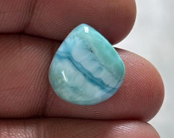 Blue Larimar Gemstone Cabochon: Mix Shape Jewelry Making