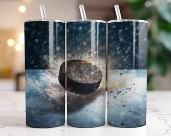 Hockey Tumbler Seamless Design Gift for Him Sports Gift Sublimation Tumbler Wrap Design Instant Download Skinny 20oz Tumbler PNG