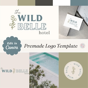 Boho Branding Kit: Retro Logo & Brand Board Canva Vorlage (Digitaler Download)