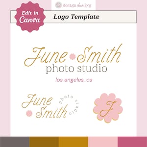 Retro Pastel Logo Design Kit: Editable DIY Brand Board (Canva)