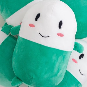 Mignon peluche Squishy peluche animal jouet, oreiller de corps Super soft  Kawaii peluche cadeau pour les enfants et la petite amie lavable (dinosaure  8 pouces)