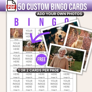 Foto personalizable Bingo de reunión familiar, Bingo de baby shower imprimible, Bingo de despedida de soltera nupcial, Bingo de compañeros de trabajo, Bingo de reunión de clase